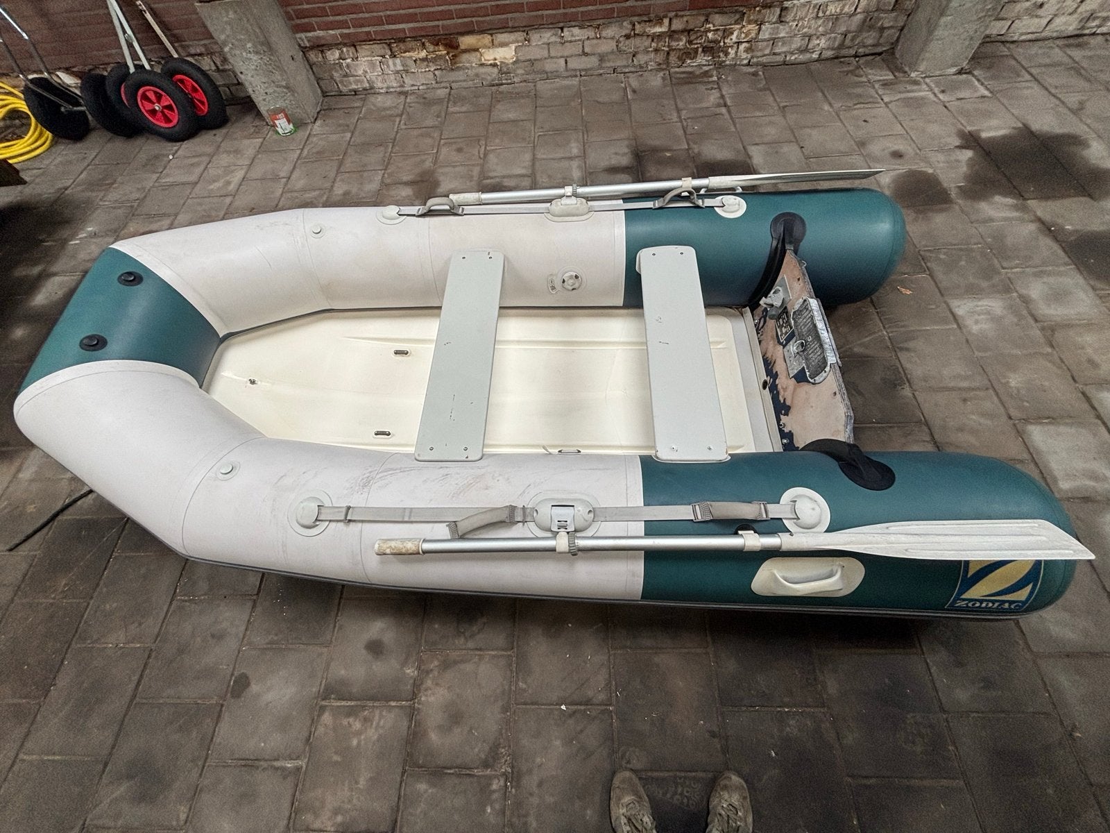 Zodiac Cadet 300 C rib met roeispanen, Watersport en Boten, Rubberboten, Gebruikt, Overige brandstoffen, Zodiac, Peddels