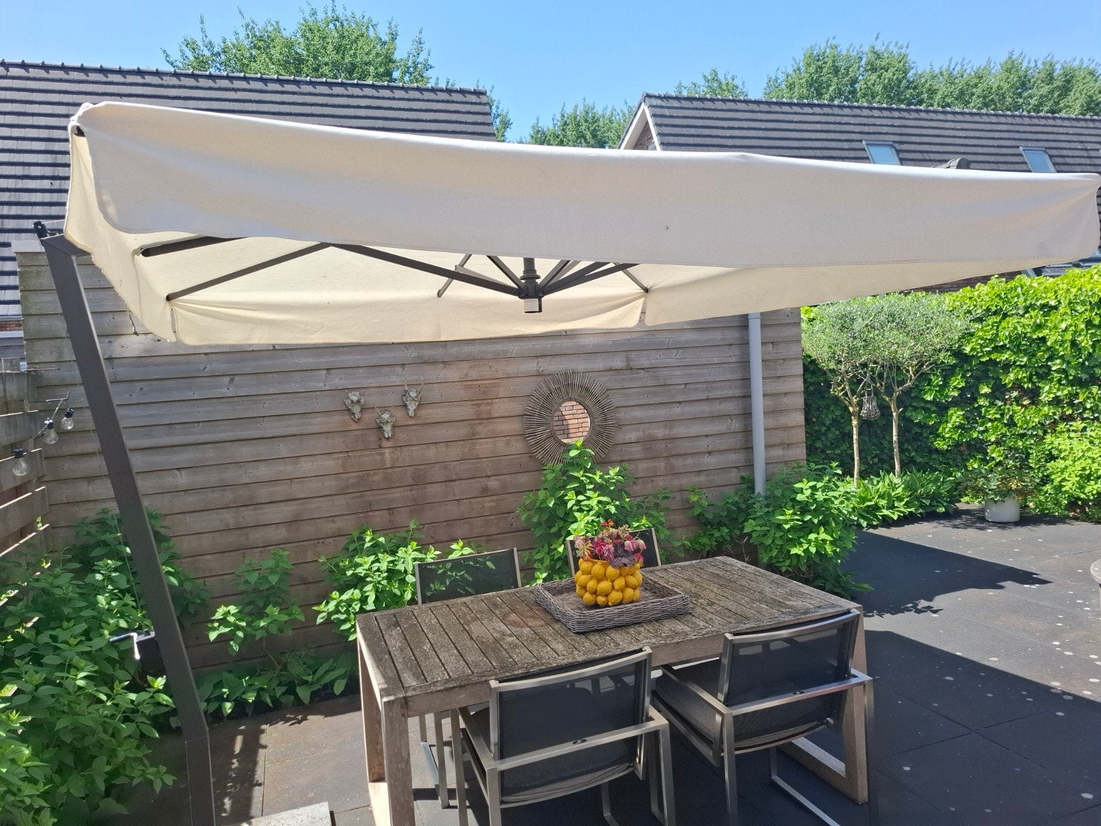 Borek zwevende parasol te koop. Perfecte staat!, Ophalen, Gebruikt, Overige typen, 150 tot 300 cm