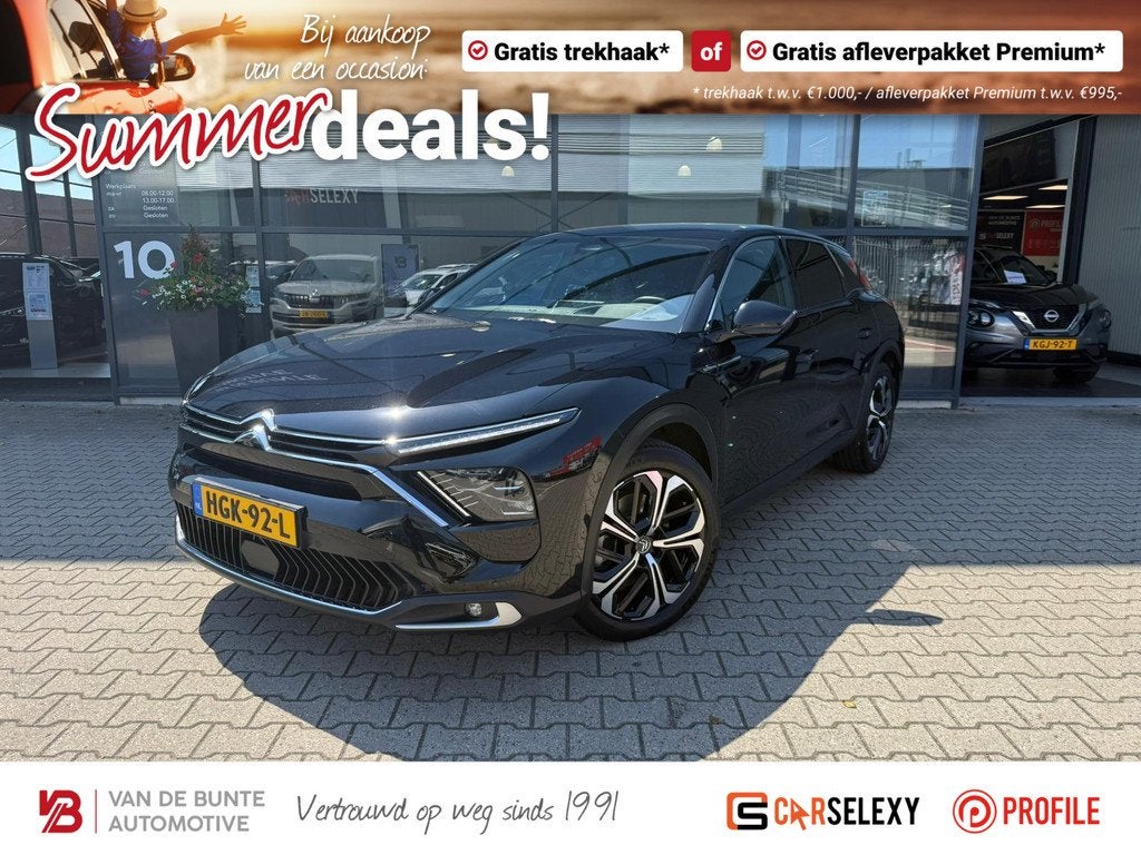 Citroen C5 X 1.6 Plug-in Hybrid 225 Shine *ACC & 360 Camera*, Auto's, Citroën, Gebruikt, 4 cilinders, Zwart, Hybride Elektrisch/Benzine