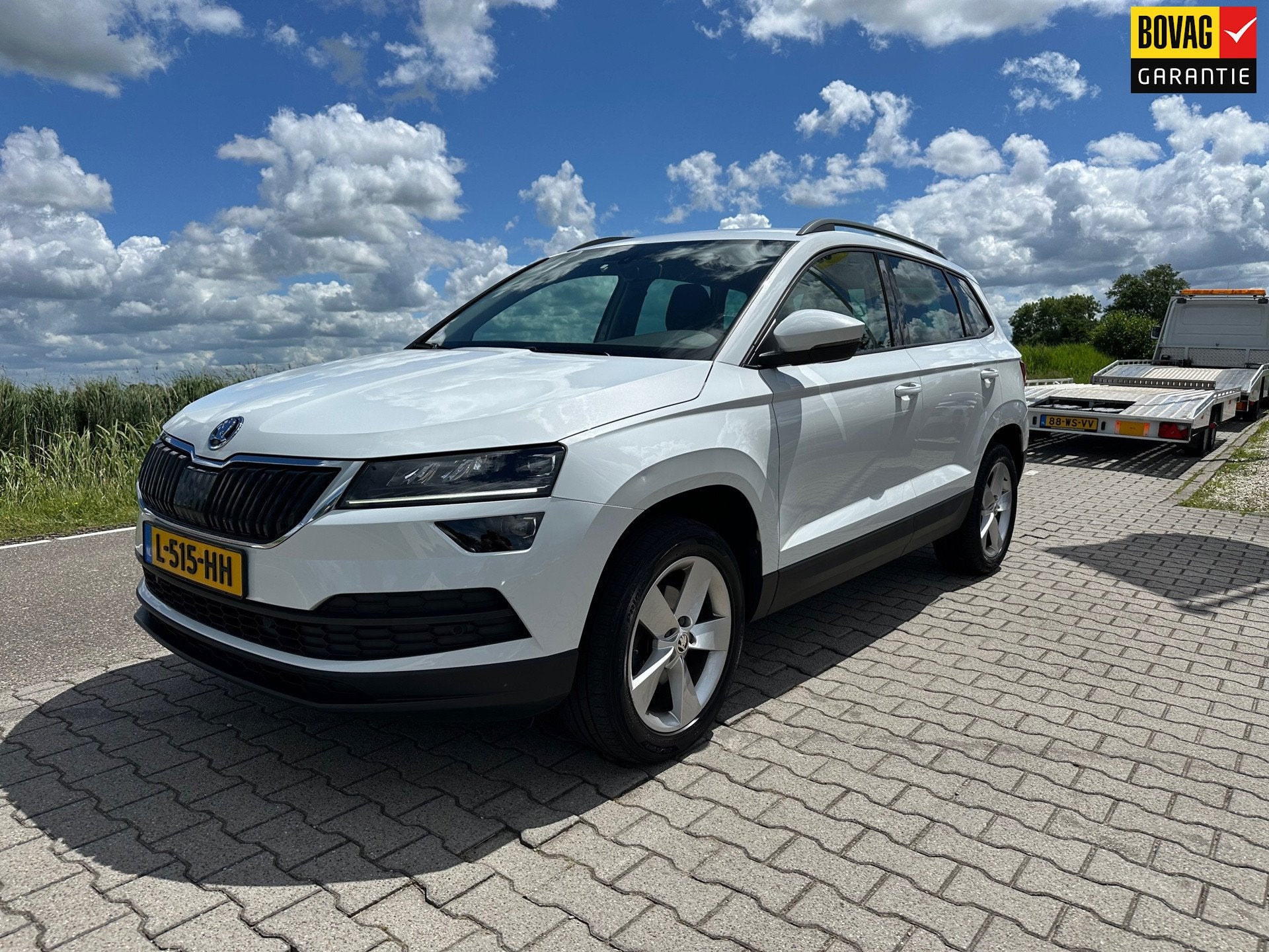 Skoda Karoq 1.5 TSI ACT Style, Trekhaak, Carplay, Virtual Co, Auto's, Voorwielaandrijving, Stof, Wit, Karoq