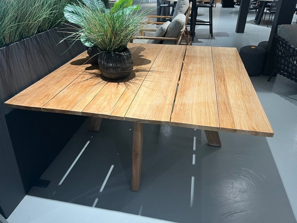 Nieuw 4 Seasons Outdoor Vierkant Teak hout tuin tafel 160 cm, Ophalen of Verzenden, Nieuw