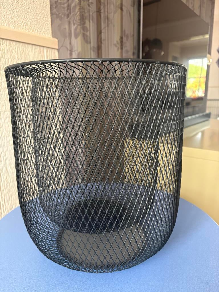 Nieuwe Zwarte Stalen Decoratie windlicht - Dubbelwandig, Ophalen, Overige materialen, Zwart, Nieuw