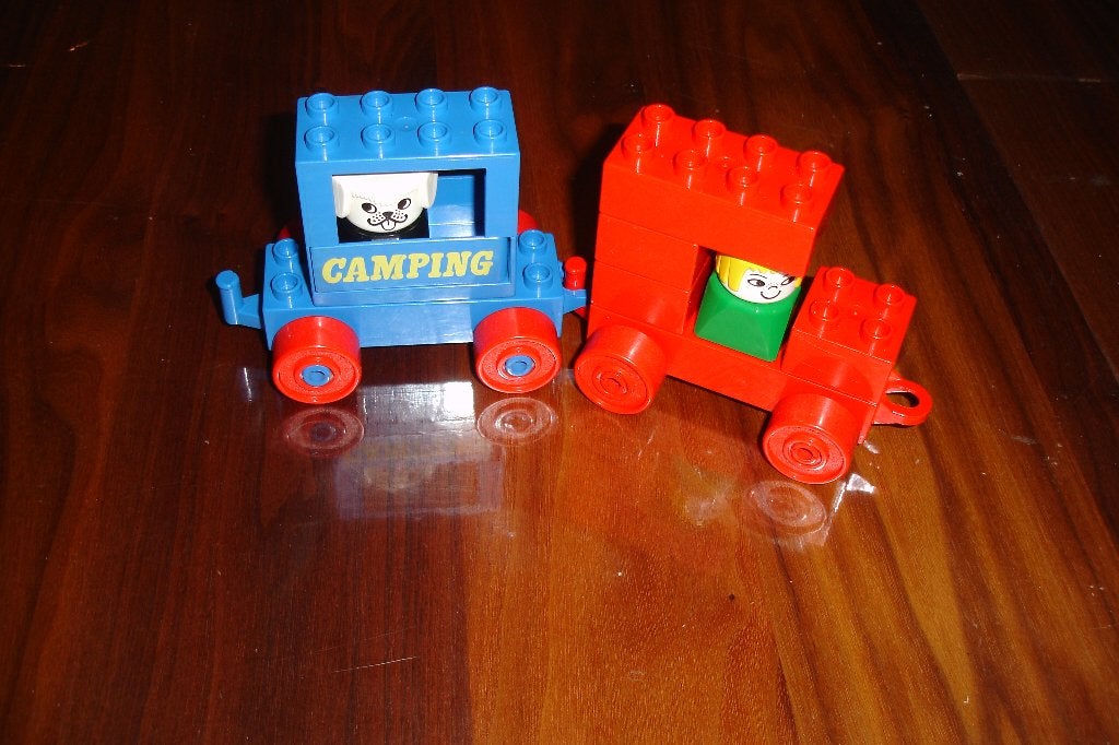 Lego duplo vintage set 536 auto camping compleet!, Overige thema's, Ophalen of Verzenden, Zo goed als nieuw, Compleet