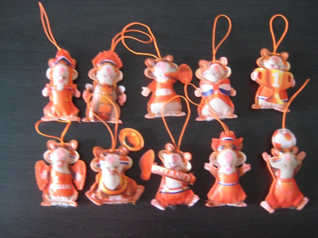 10 Oranje hamsters hangertjes, Albert Heijn, Ophalen of Verzenden