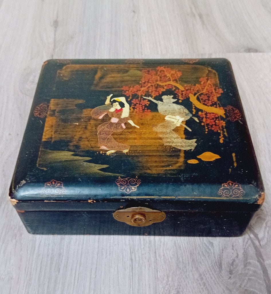 vintage japanse lakdoos, Verzenden