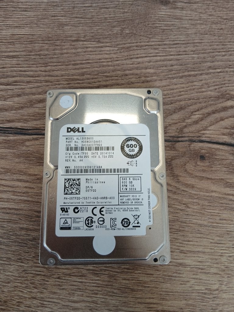 dell internal hard drive 6 gbp/s 600gb rpm 10k F/Wde09, Ophalen of Verzenden, Gebruikt