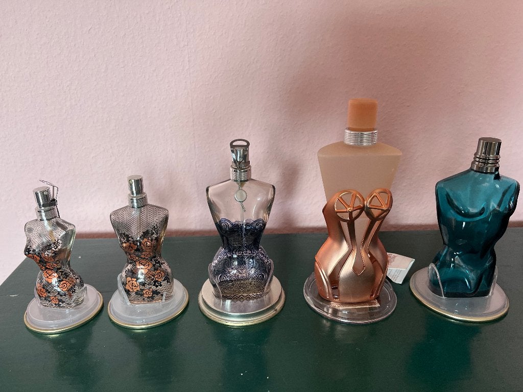 5 parfumflessen van J. P. Gaultier, Ophalen of Verzenden, Zo goed als nieuw