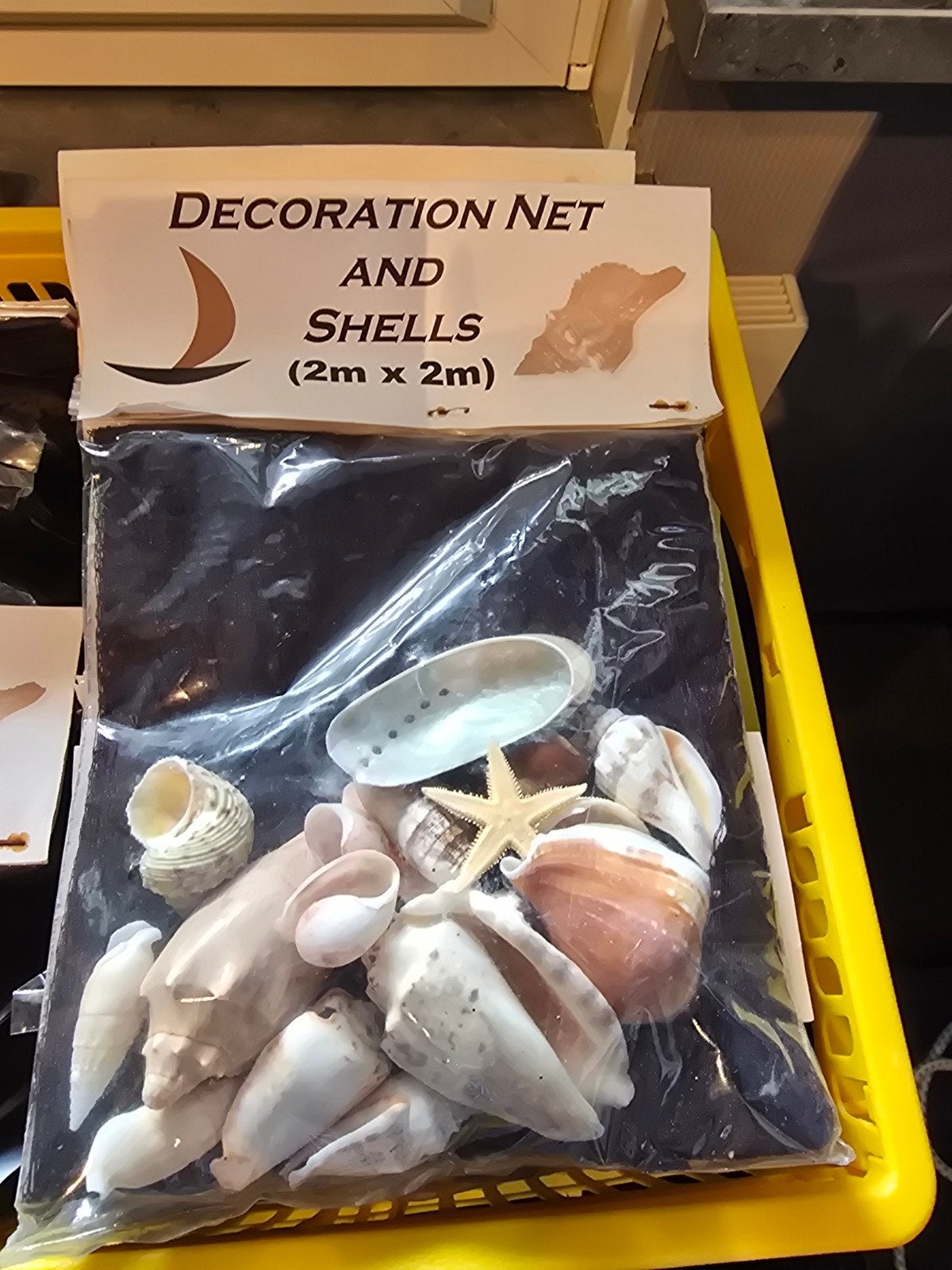 20 decoratie net met schelpen 2 bij 2 meter, Ophalen of Verzenden