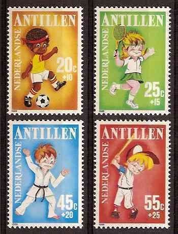 Nederlandse Antillen 850/3 postfris Kinderpostzegels 1986, Ophalen of Verzenden, Postfris