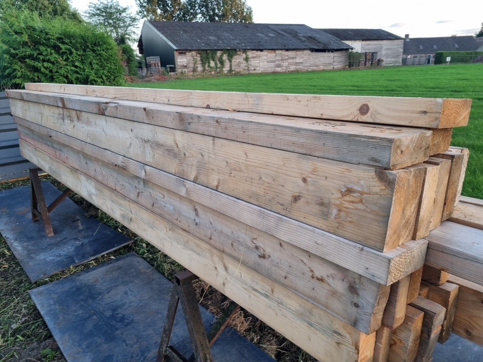 Houten balken 160 x 60  350 cm lang, Doe-het-zelf en Verbouw, Hout en Planken, Ophalen, Balk, Vuren, 50 mm of meer