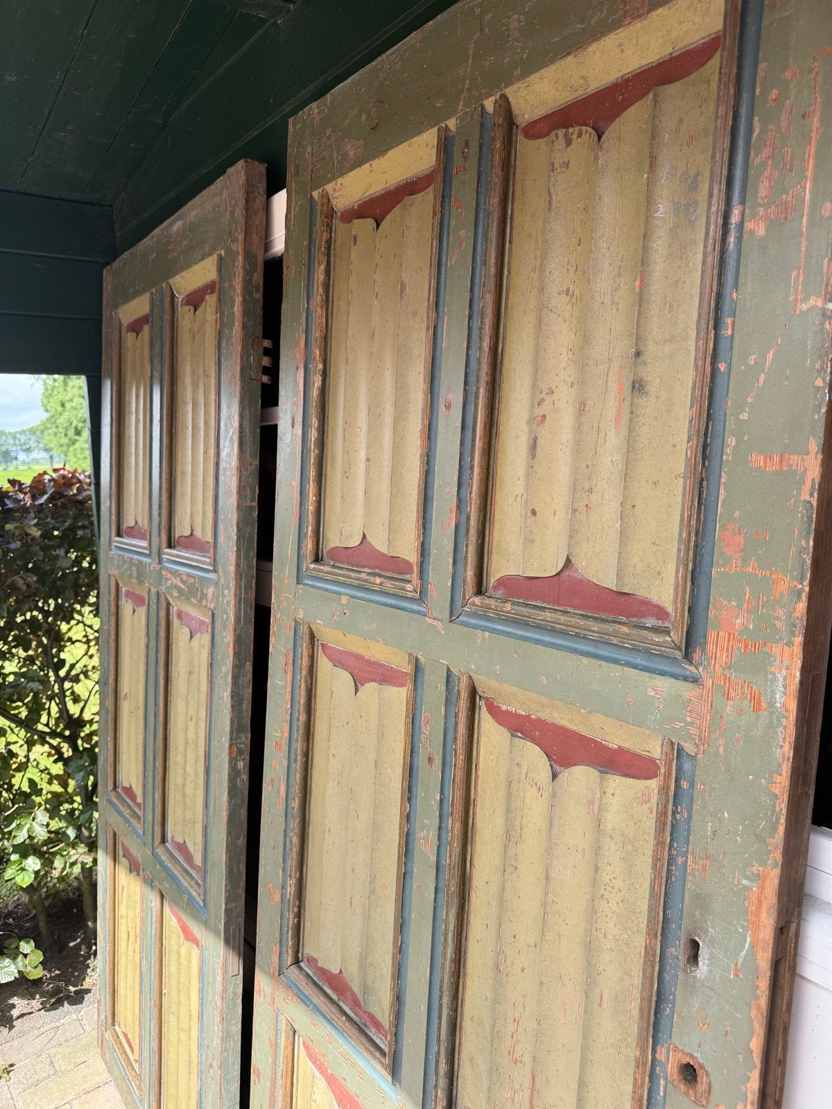 Antieke Grenen Deuren uit de Jaren '20/'30 - Massief Hout, Ophalen, Gebruikt, 80 tot 100 cm, Binnendeur