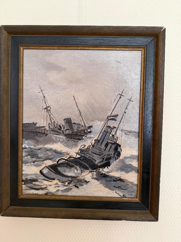 Schilderij van Oudes maritien werk, Ophalen