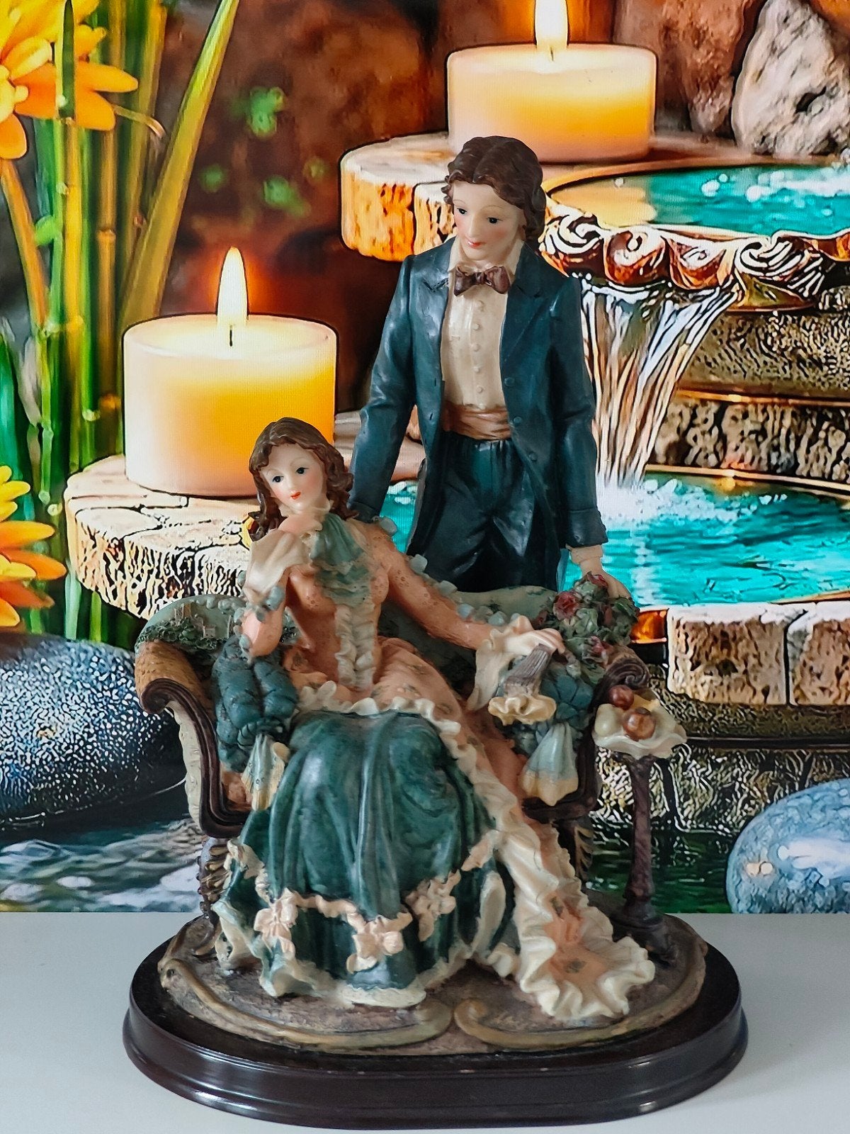 Klassiek decoratief beeld van een man en een vrouw, Ophalen of Verzenden