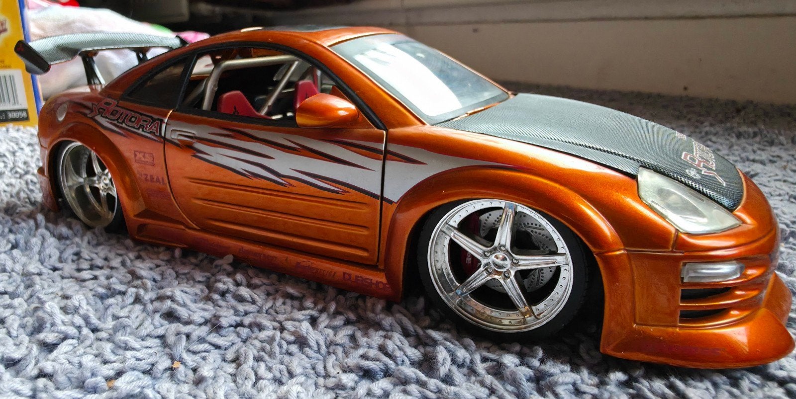 Jada Toys 2003 Mitsubishi Eclipse Diecast Model 1:18, Ophalen of Verzenden, Zo goed als nieuw, Auto, Overige merken