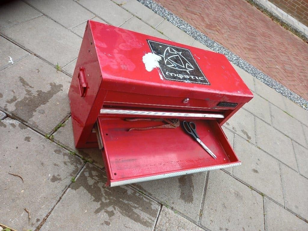 Gereedschapkist  met 4 laden staal, Doe-het-zelf en Verbouw, Ophalen, Gebruikt