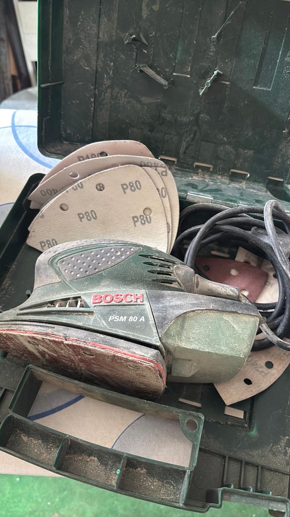 bosch schuurmachine pms 80 A, Doe-het-zelf en Verbouw, Gereedschap | Schuurmachines, Ophalen of Verzenden, Gebruikt, Minder dan 600 watt
