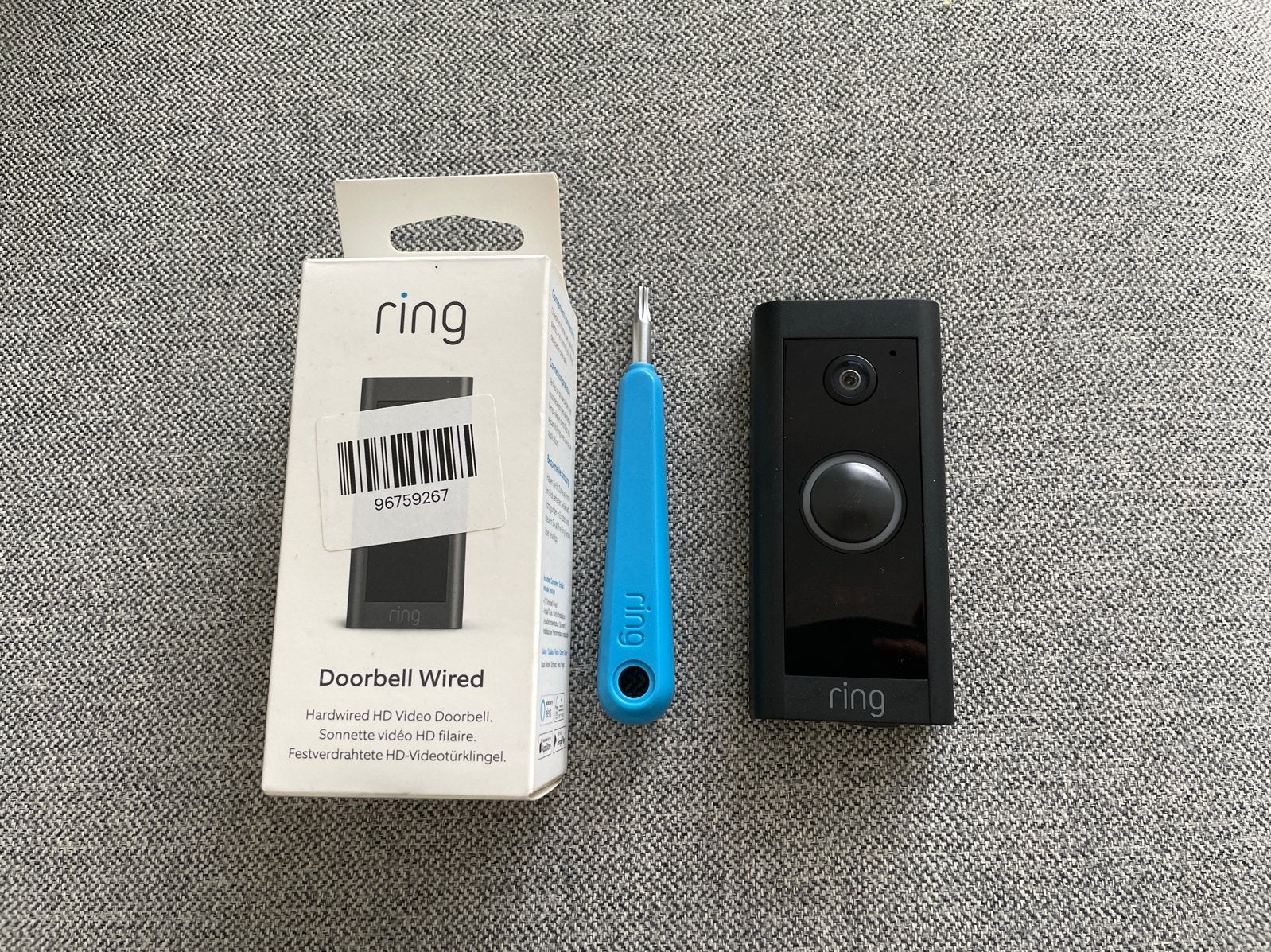 Ring Doorbell Wired met Chime, Ophalen of Verzenden, Zo goed als nieuw, Buitencamera