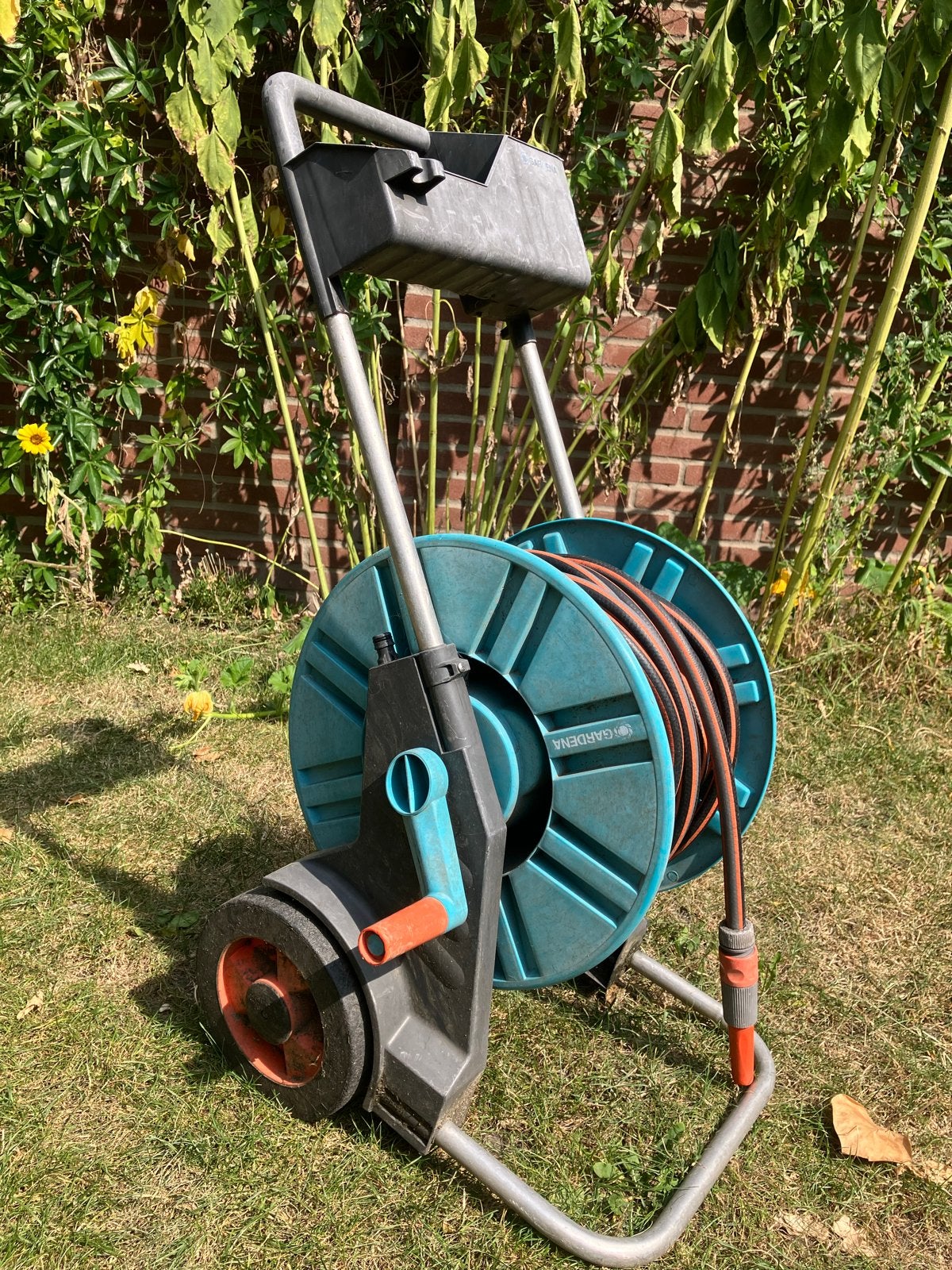 Gardena Tuinslanghaspel met slang, Tuin en Terras, Tuinslangen, Ophalen, Gebruikt, Tuinslanghaspel