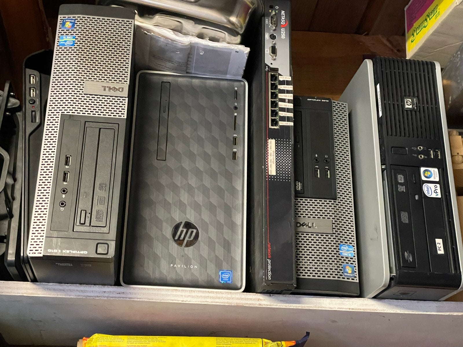 Diverse desktop computers - Dell Optiplex, HP Pavilion, Gebruikt, HDD, Minder dan 4 GB, Ophalen of Verzenden
