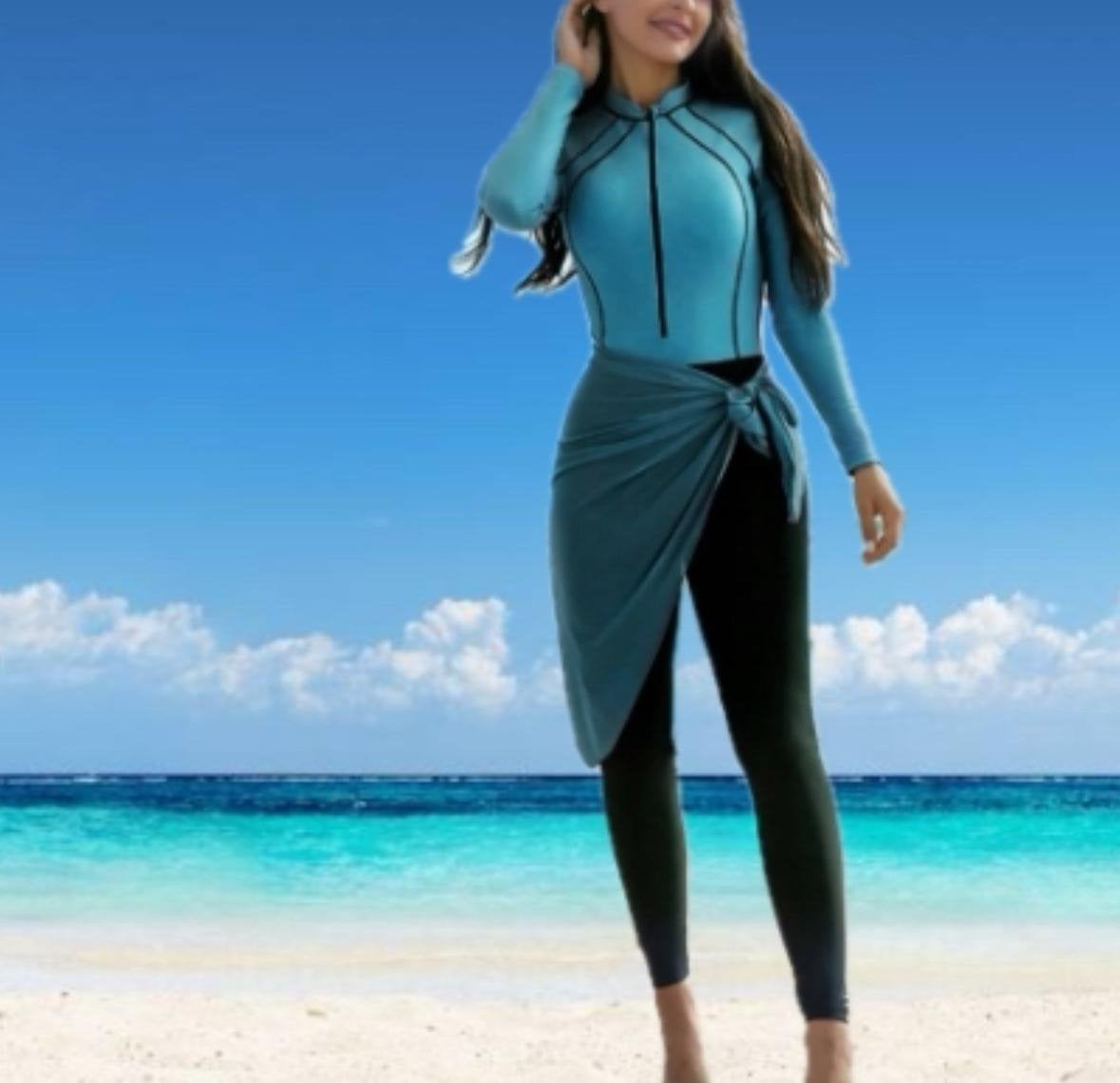 Nieuw! Modest Swimwear. Kajak surf pak. UV bestendig.Maat M, Ophalen of Verzenden, Nieuw, Overige typen
