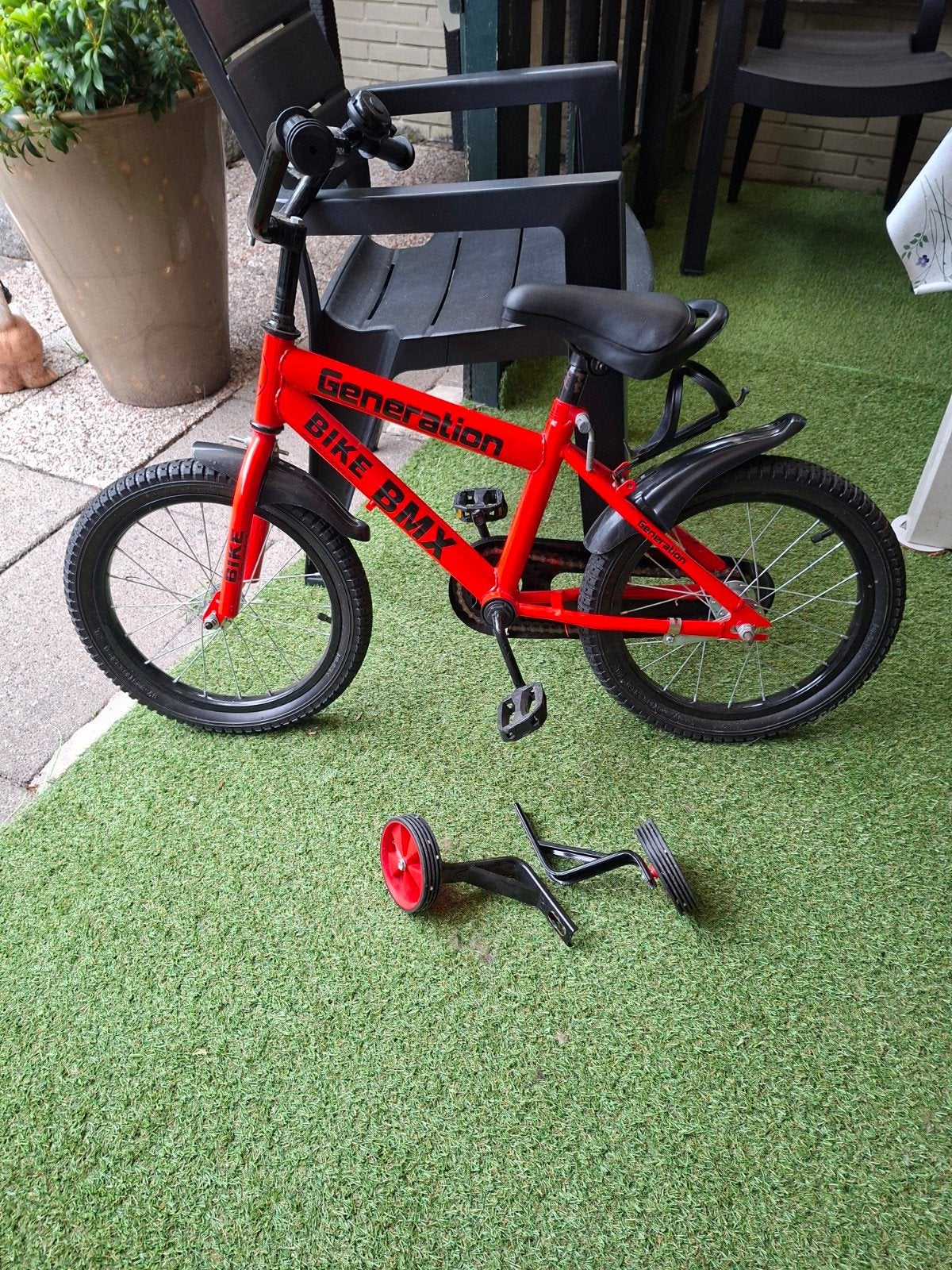 BMX Generation kinderfiets, Ophalen, Terugtraprem, Zijwieltjes, Generation