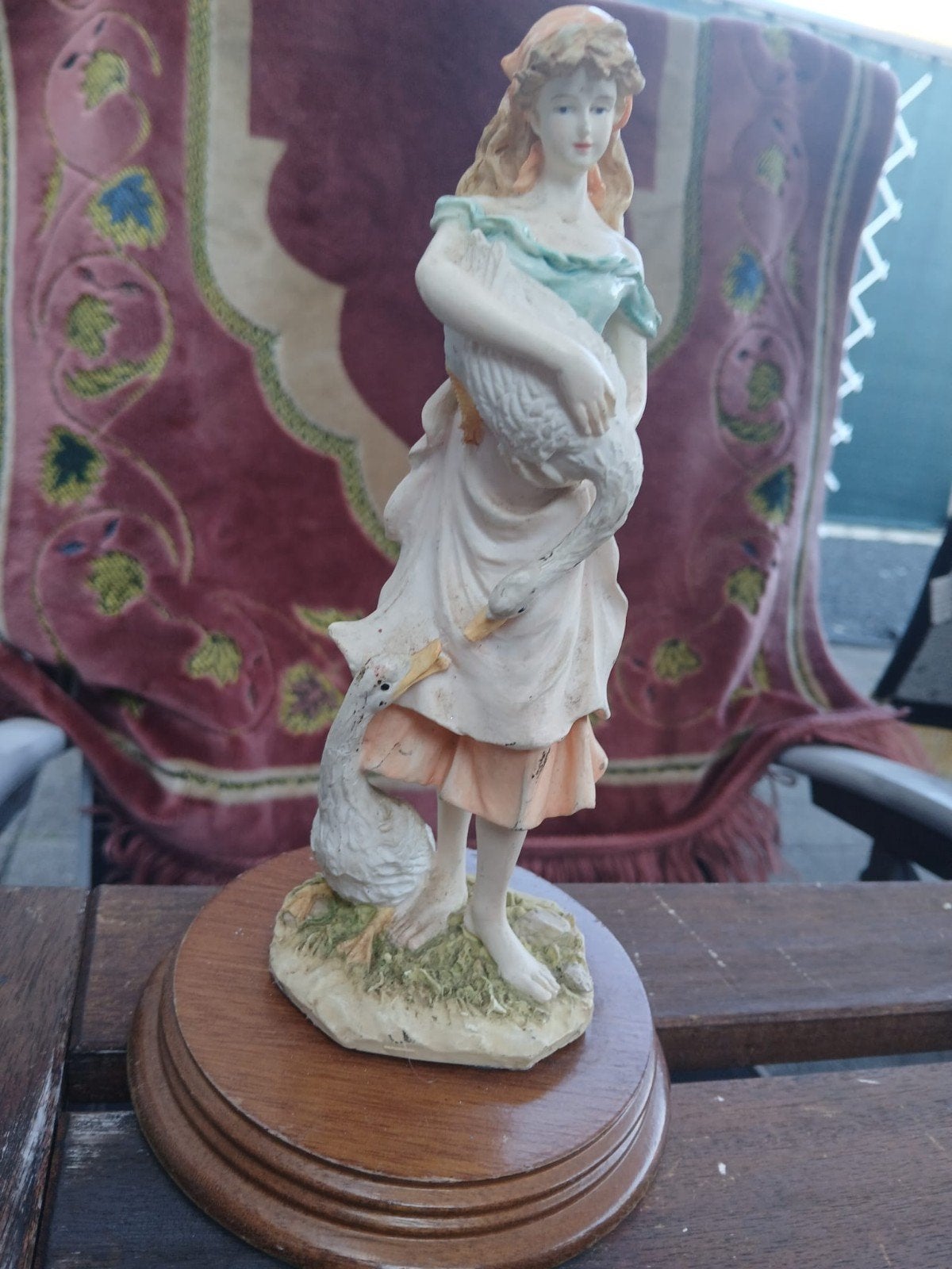 Vintage Leonardo Collection beeldje meisje met ganzen, Ophalen of Verzenden
