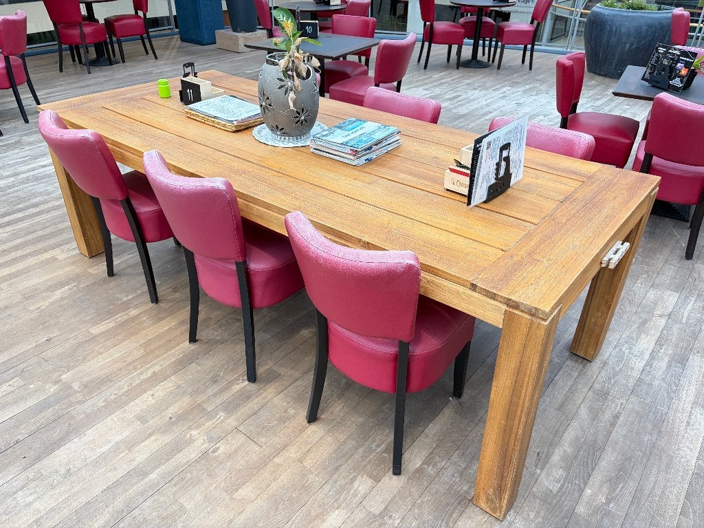 Houten tafel 240 cm, Ophalen, 100 tot 150 cm, 200 cm of meer, Zo goed als nieuw