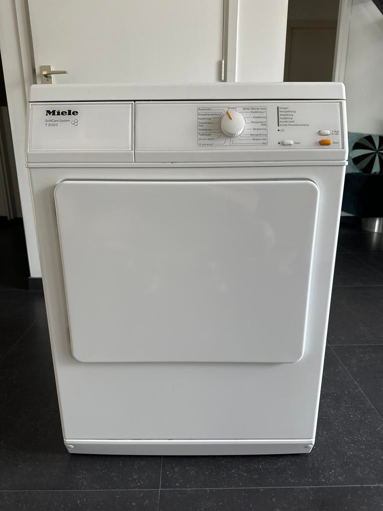 Miele T8303 SoftCare System Wasdroger, Witgoed en Apparatuur, Wasdrogers, Zo goed als nieuw, Luchtafvoer, Voorlader, 6 tot 8 kg