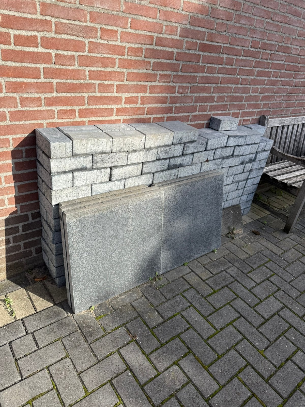 Antraciet stenen en tegels, Ophalen, Zo goed als nieuw, Beton, Klinkers