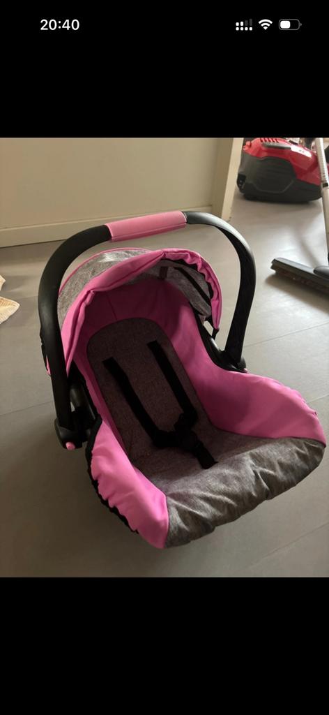 Poppen maxi cosi, Ophalen, Autogordel, Zo goed als nieuw, 0 t/m 13 kg