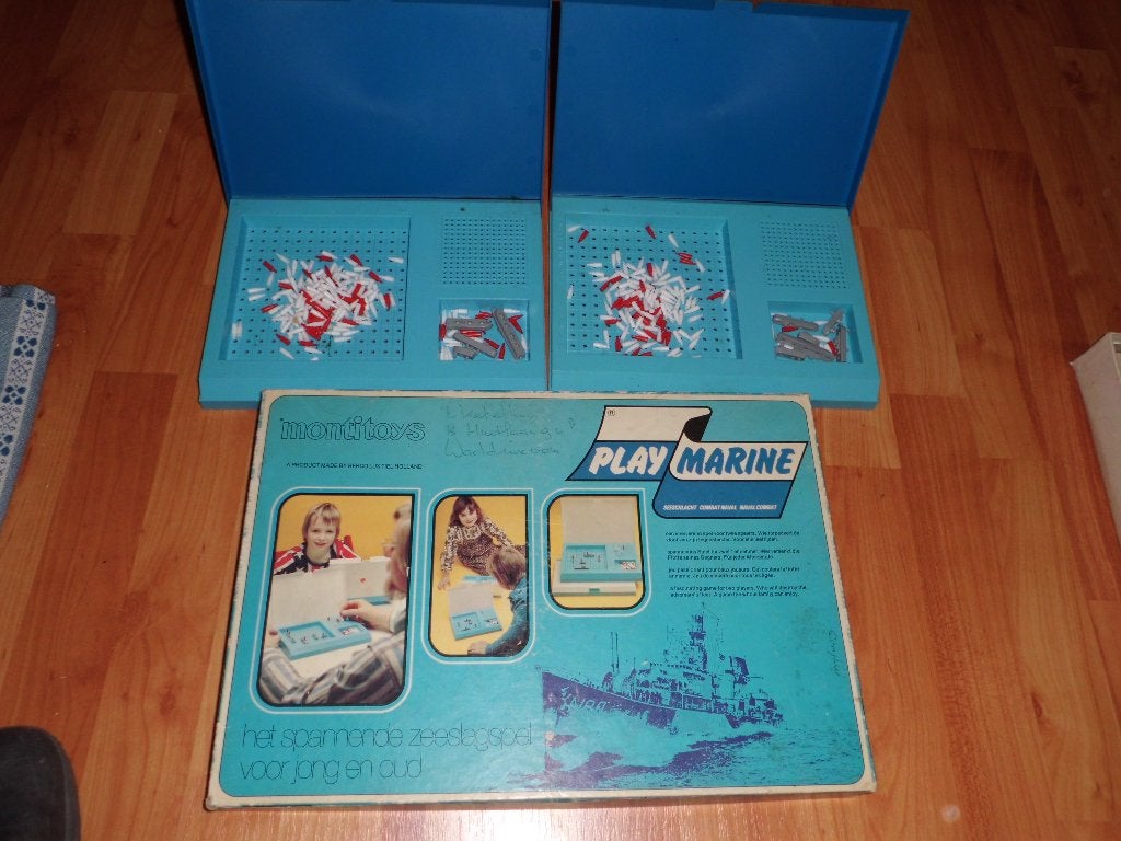 Monti Toys Play Marine Zeeslag Spel - Vintage, Een of twee spelers, Ophalen of Verzenden, Gebruikt, Monti Toys