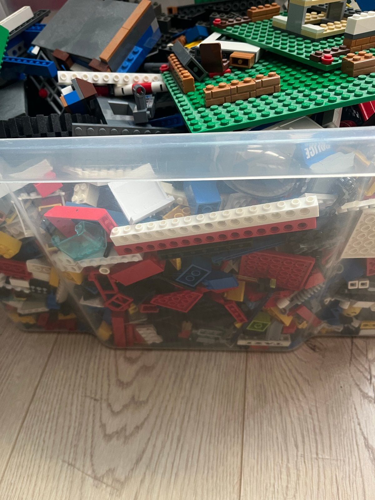 Grote bak vol diverse LEGO stenen, Gebruikt, Inclusief extra onderdelen, Lego, Ophalen of Verzenden