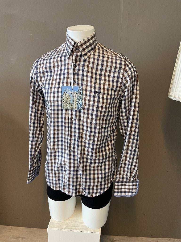 Ferlucci Overhemd Blouse Maat S - Nieuw met kaartje, Ferlucci, Blauw, Halswijdte 38 (S) of kleiner, Nieuw