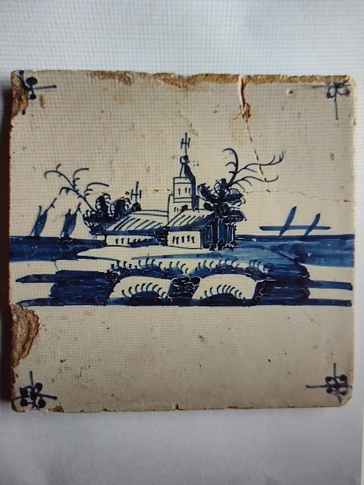 oude Oud Hollandse tegel 13 x 13 cm, Antiek en Kunst, Ophalen