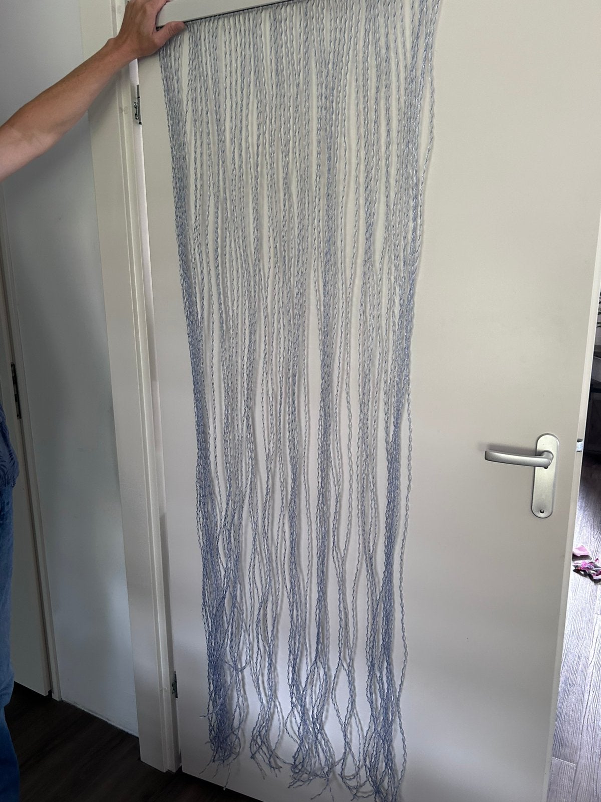 Vliegengordijn caravan, Gebruikt, Blauw, 150 tot 200 cm, 50 tot 100 cm