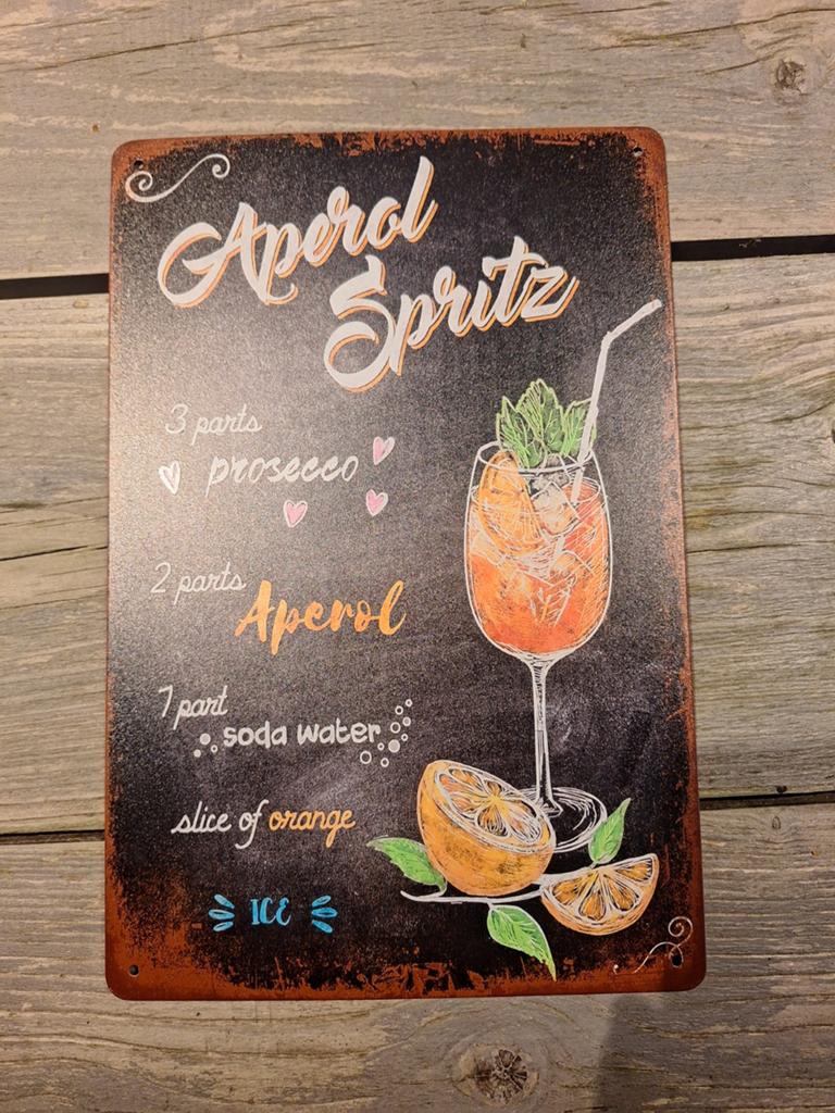 Aperol spritz bordje, Ophalen of Verzenden, Nieuw