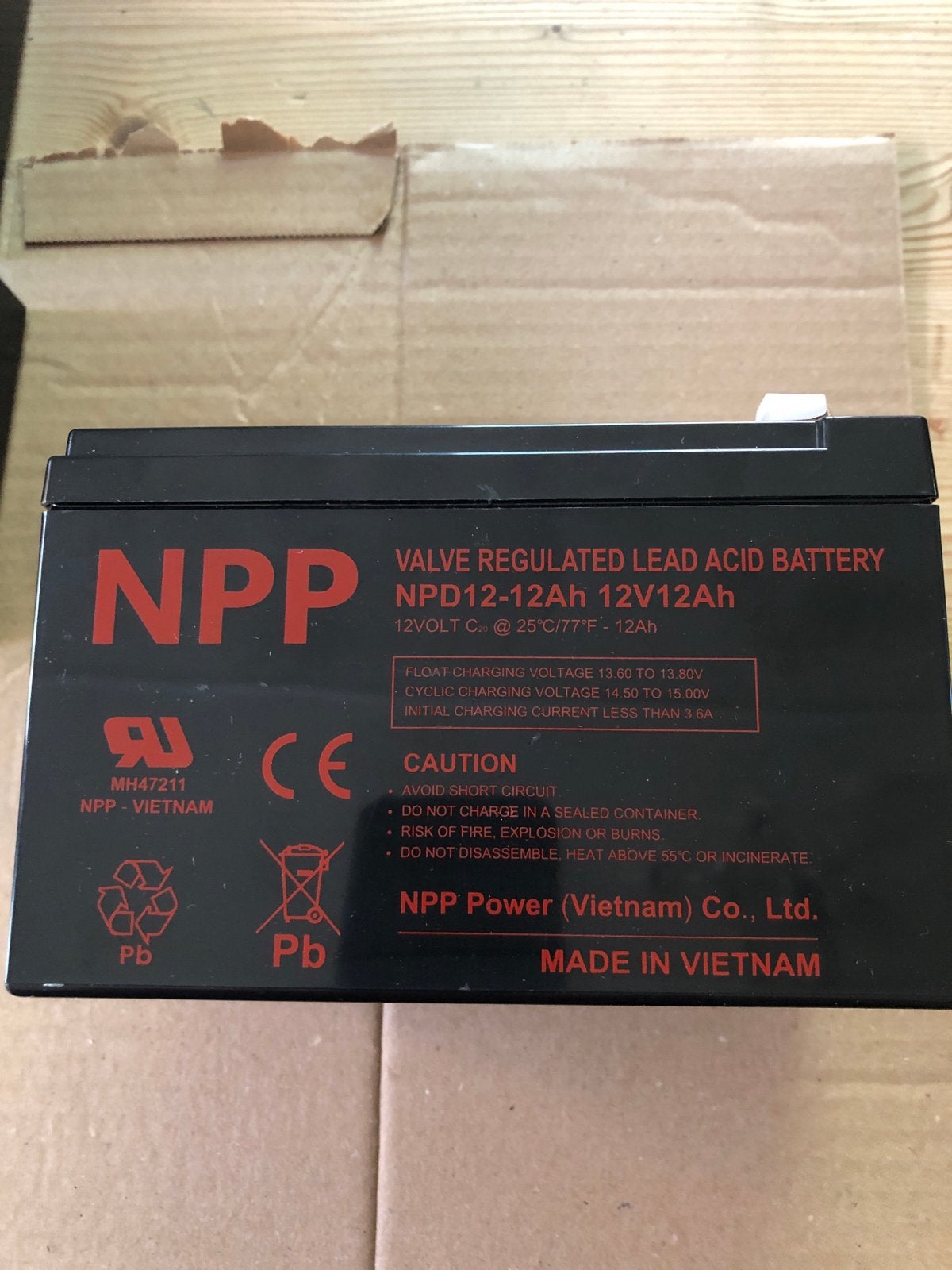 NPP Loodaccu 12V 12Ah - NPD12-12Ah, Ophalen of Verzenden, Gebruikt