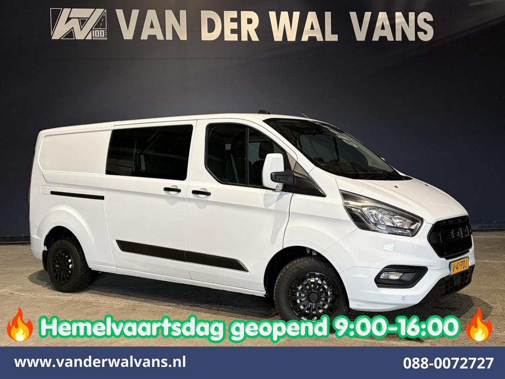 Ford Transit Custom 2.0 TDCI 131pk L2H1 Dubbele Cabine Euro6, Auto's, 4 cilinders, 2800 kg, Wit, Bedrijf