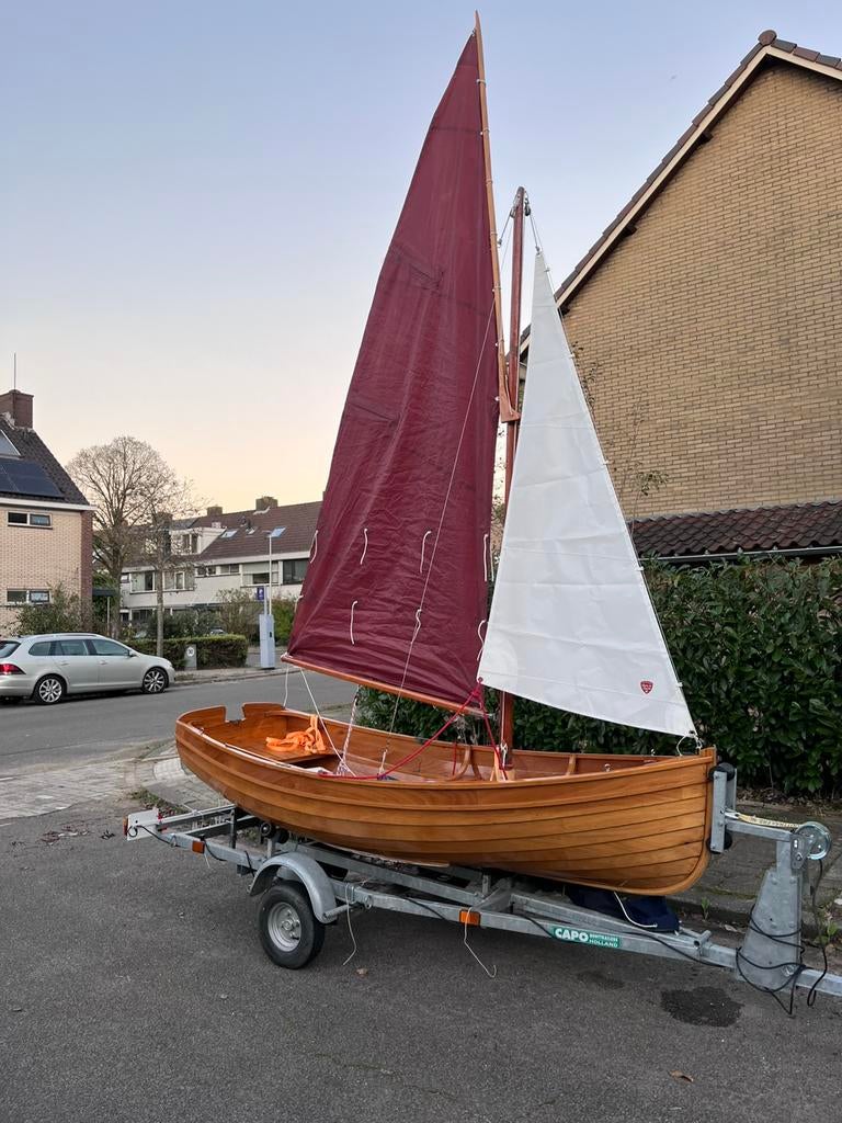 10 voets zeil en roeiboot iain oughtred puffin, Watersport en Boten, Open zeilboten, Ophalen, Gebruikt, Overige brandstoffen, 12 m