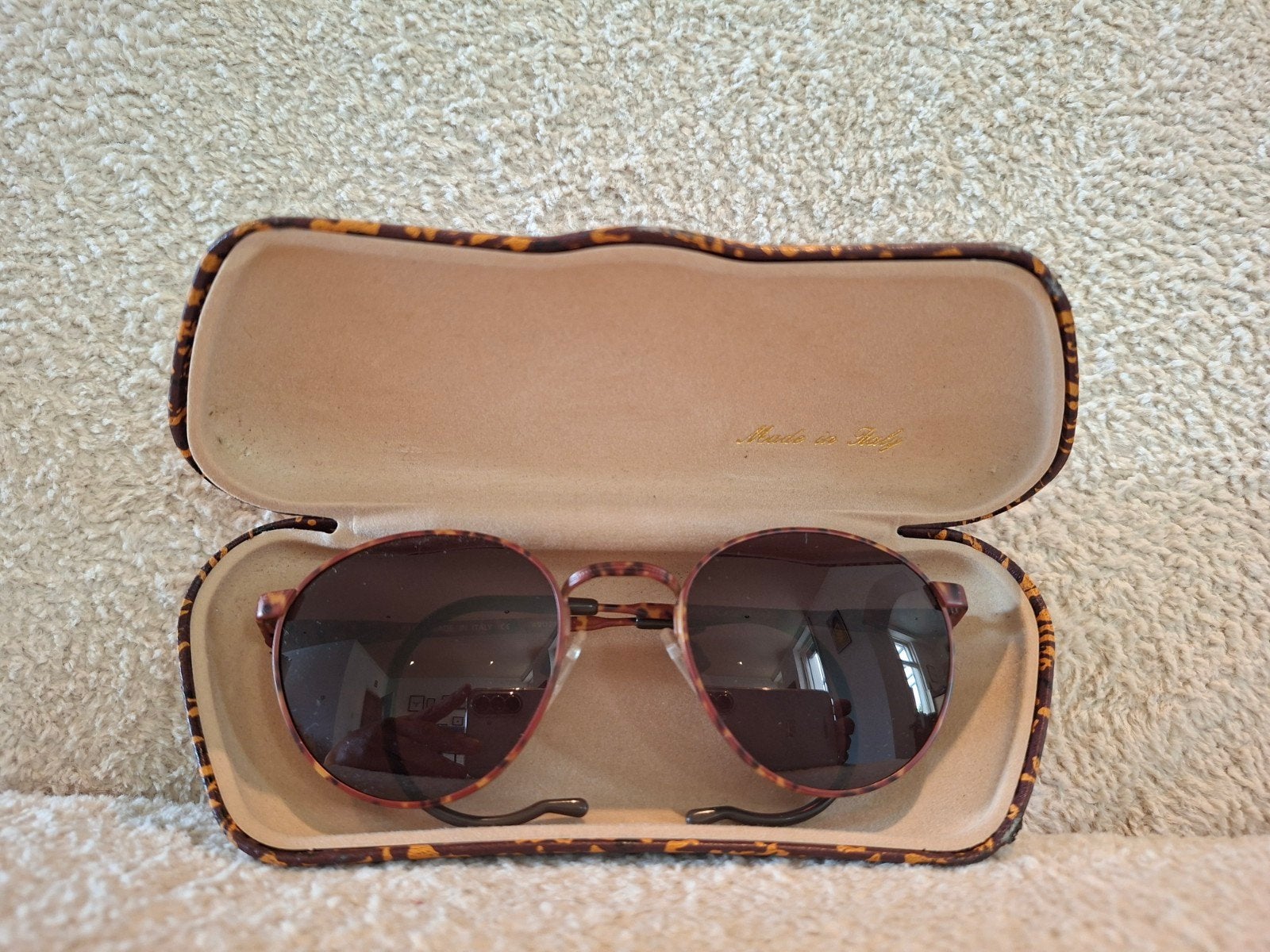 Vintage Luxottica zonnebril, Made in Italy, Overige merken, Gebruikt, Zonnebril, Bruin