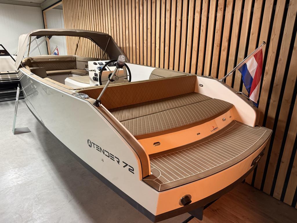 Nieuwe! ATENDER 72 '42PK VETUS' BOEGSCHR AUDIO! LED CARBON!, Watersport en Boten, Overige merken, Tender, Diesel, Zo goed als nieuw