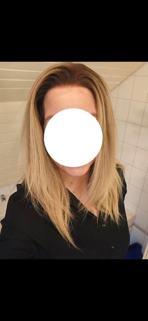 Z.G.A.N. Pruik Echt Haar met Frontlace - Blond, Sieraden, Tassen en Uiterlijk, Uiterlijk | Haarverzorging, Zo goed als nieuw, Pruik of Haarverlenging