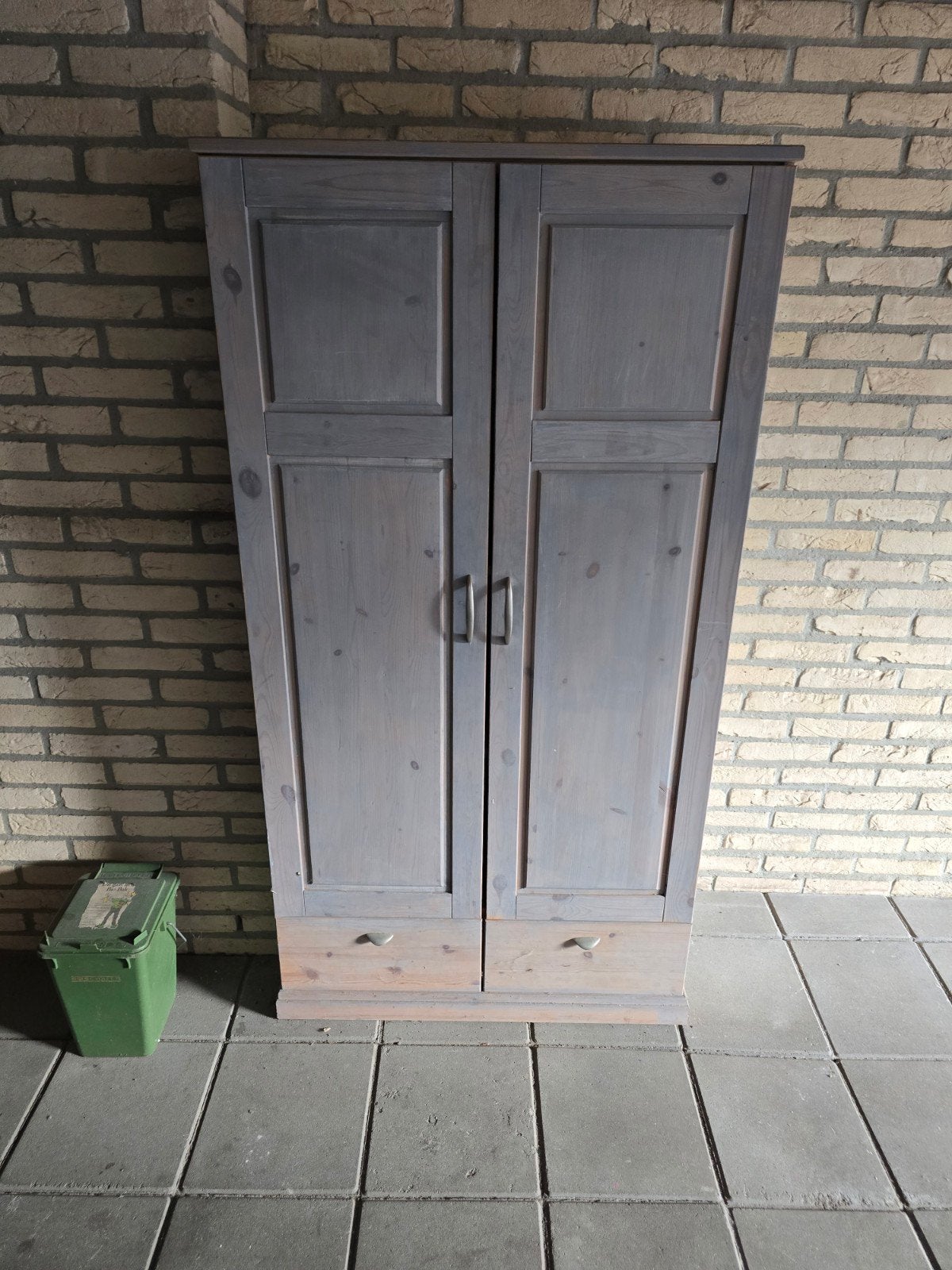 Mooie grijze kast met deuren en lades, Ophalen, Gebruikt, Met deur(en), 50 tot 100 cm
