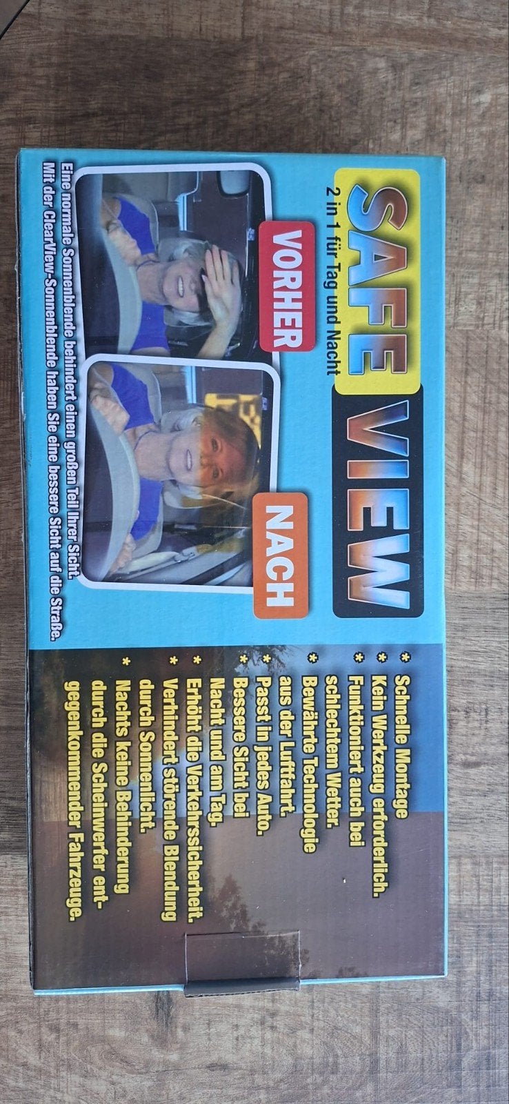 Safe View 2-in-1 Auto Zonneklep voor Dag en Nacht, Ophalen