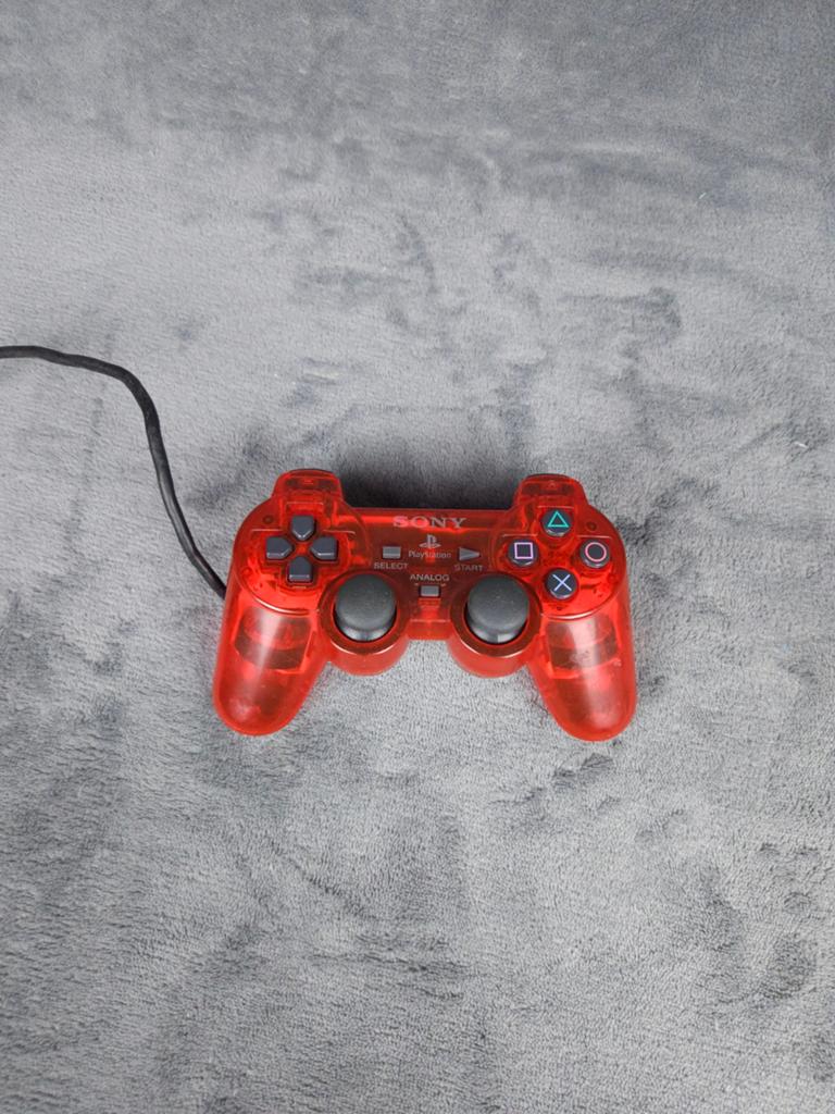 PlayStation 2 DualShock Controller Bedraad Rood, Verzenden, ., Zo goed als nieuw, Controller