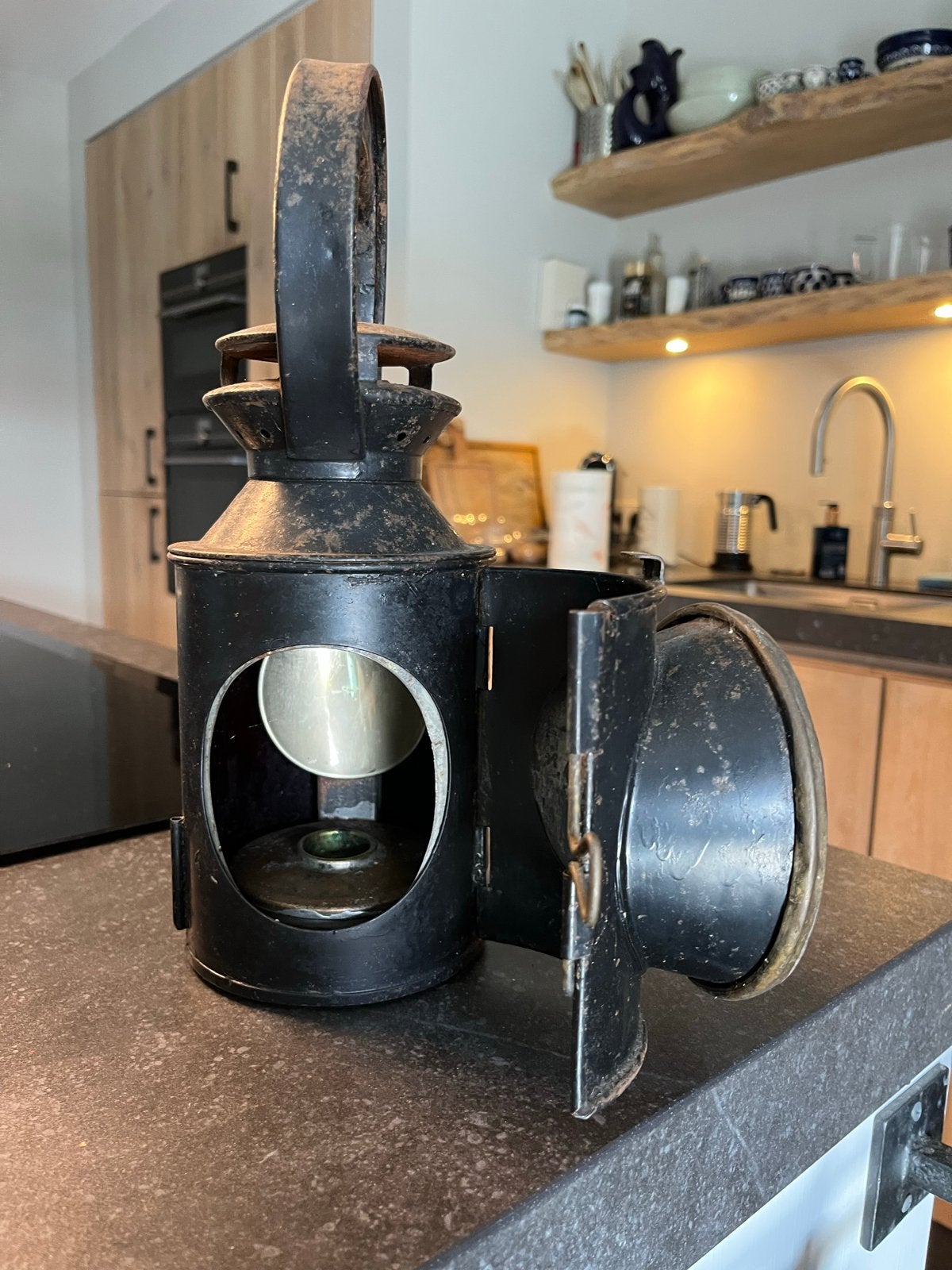 Antieke spoorweglamp / scheepslamp, Ophalen of Verzenden