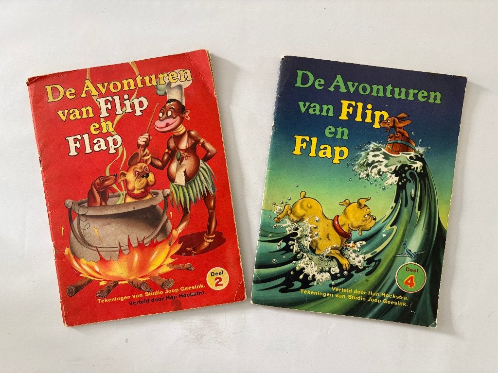 De Avonturen van Flip en Flap (Douwe Egberts - jaren 50), Boeken, Ophalen of Verzenden, Gelezen, Han Hoekstra / Joop Geesink, Plaatjesalbum