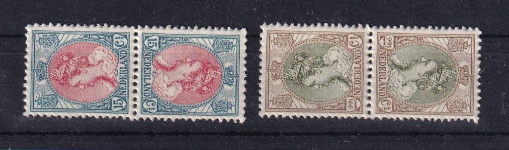 X147A) 1899 NL nr 65 en 70 €136 MNH tete beche geen garantie, Ophalen of Verzenden, T/m 1940, Postfris