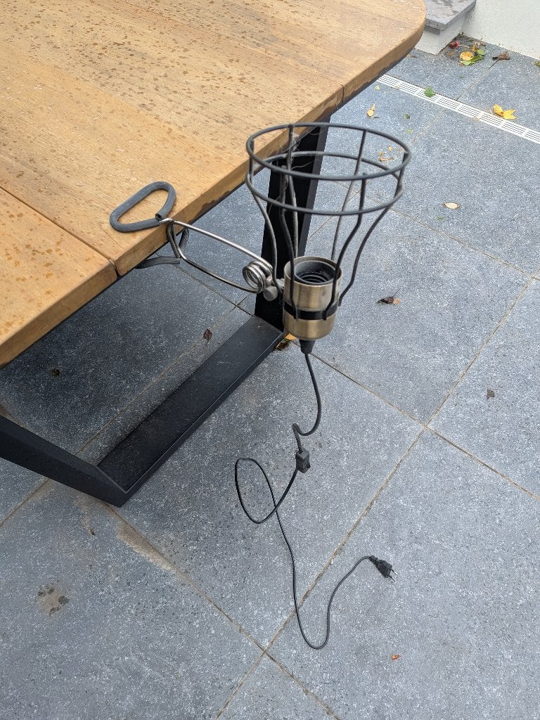 Buro of bedlamp, Bureaulamp, Gebruikt, Zwart, Metaal