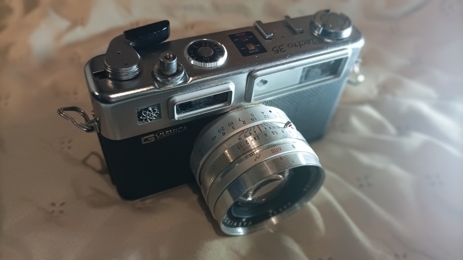 Yashica Electro 35 GSN - (Rangefinder meting werkt!)***, Ophalen of Verzenden, Gebruikt, Spiegelreflex, Overige Merken